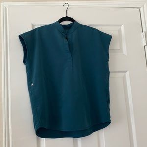 Caribbean blue Rafaela Oversized XS Scrub Top